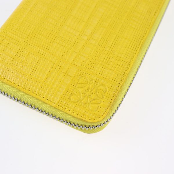 2028043002359 8 Loewe Medium Calf Leather Round Zipper Wallet Yellow