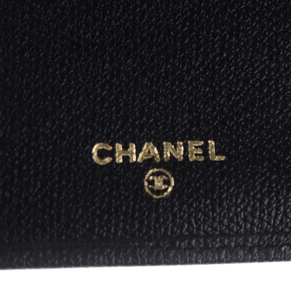 2028073002366 7 Chanel Coco Button Bifold Long Wallet Black