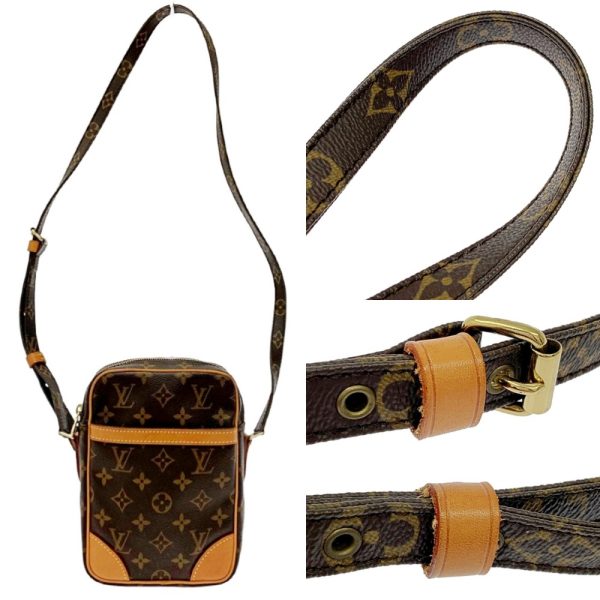 202866 7 Louis Vuitton Monogram Danube Shoulder Bag Brown