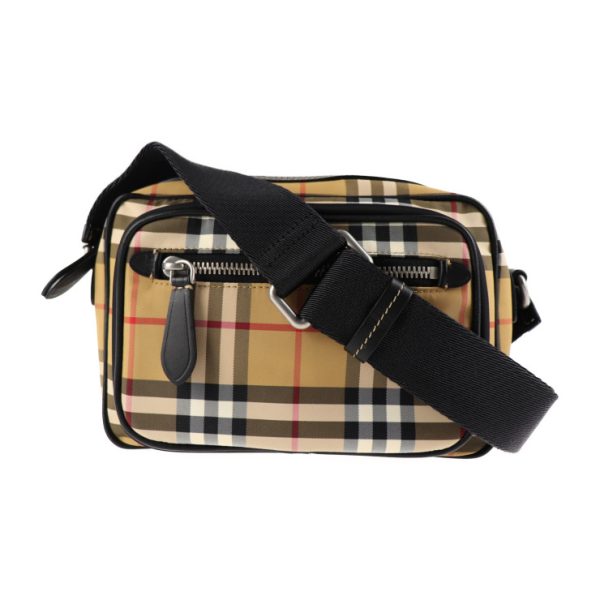 2029073007012 1 Burberry Canvas Camera Bag Beige Plaid