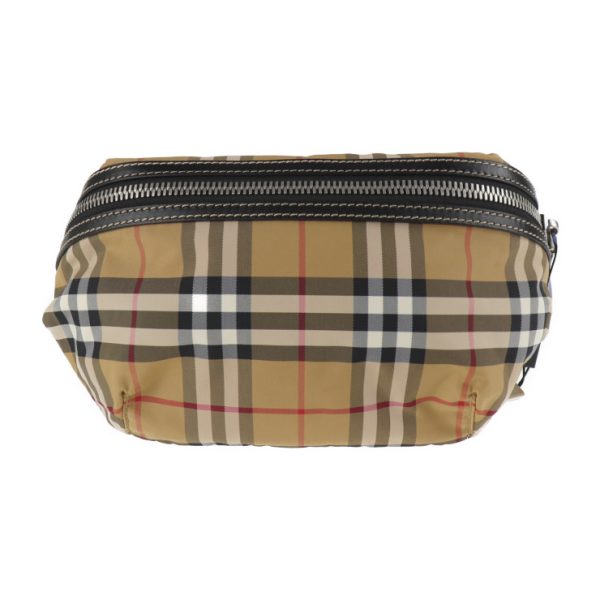 2029073007017 1 Burberry Canvas Waist Bag Beige Plaid