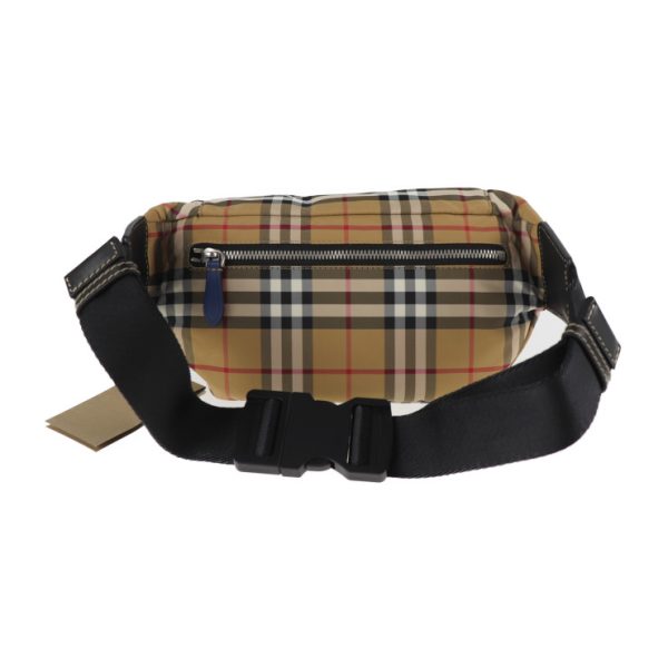 2029073007017 3 Burberry Canvas Waist Bag Beige Plaid