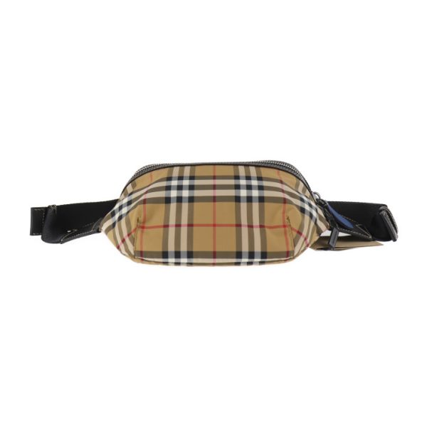 2029073007017 4 Burberry Canvas Waist Bag Beige Plaid