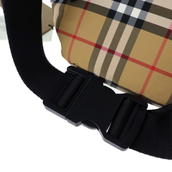 2029073007017 5 Burberry Canvas Waist Bag Beige Plaid