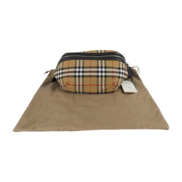 2029073007017 9 Burberry Canvas Waist Bag Beige Plaid