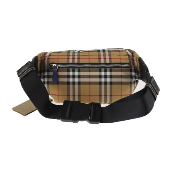 2029073007018 3 Burberry Canvas Waist Bag Beige Plaid