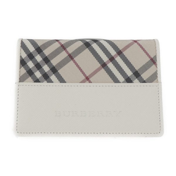 2029093002491 1 Burberry Nylon Cowhide Card Case Off white Beige Plaid