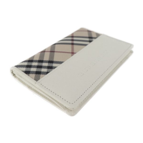 2029093002491 7 Burberry Nylon Cowhide Card Case Off white Beige Plaid