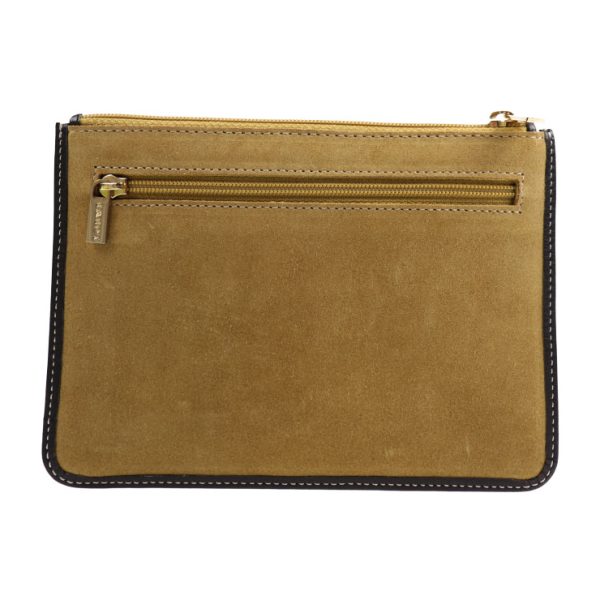 2031033002029 3 Loewe Leather Suede Pouch Beige