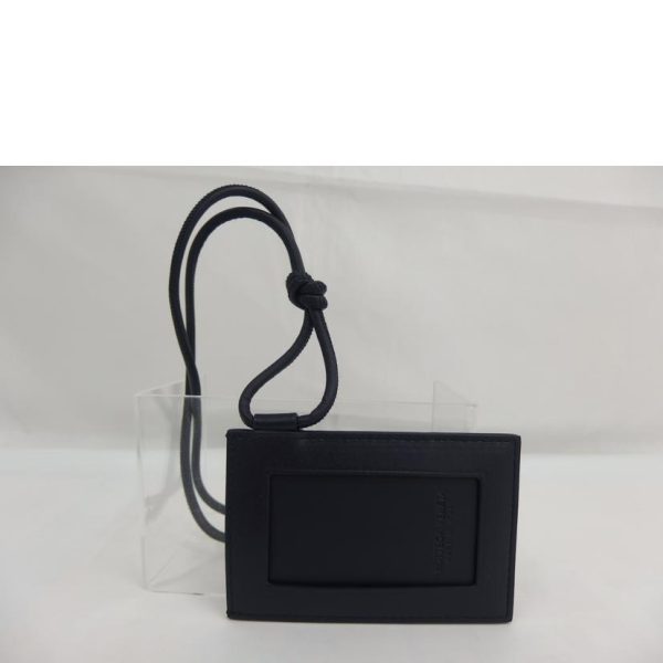 20328 2 Bottega Cassette Badge Holder Black