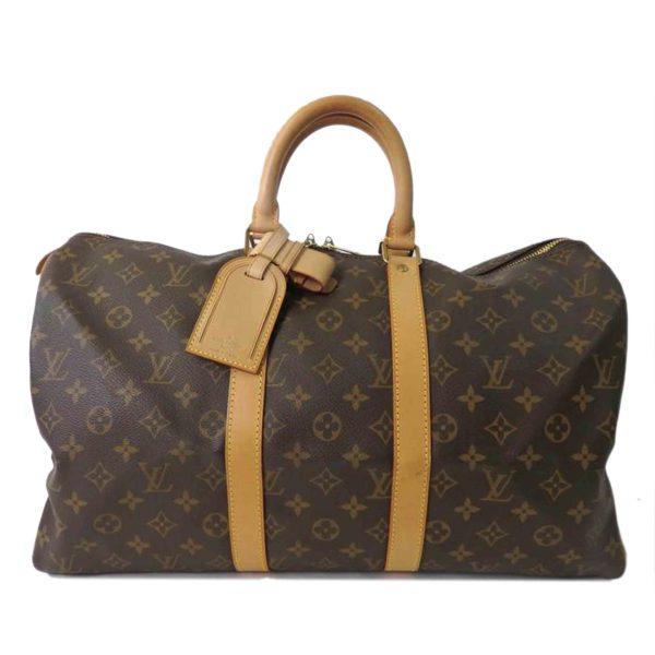 20336 1 Louis Vuitton Keepall 45 Monogram Duffel Bag Brown