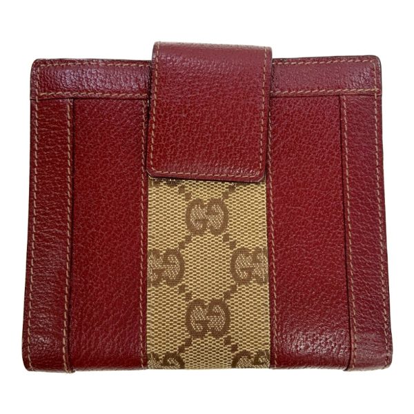 203572 4 Gucci GG Canvas Leather Bifold Wallet Bordeaux