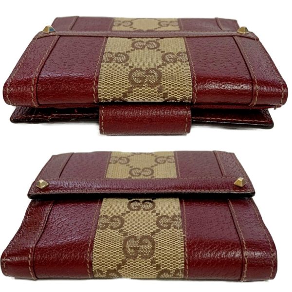 203572 5 Gucci GG Canvas Leather Bifold Wallet Bordeaux