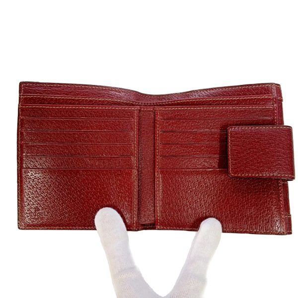 203572 7 Gucci GG Canvas Leather Bifold Wallet Bordeaux