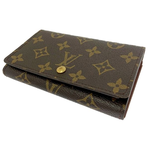 203573 2 Louis Vuitton Monogram Portomone Bier Tresor Brown Bifold Wallet