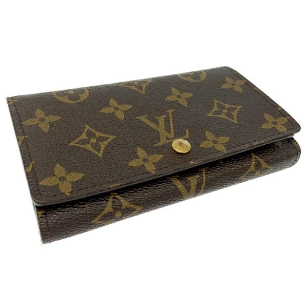 203573 3 Louis Vuitton Monogram Portomone Bier Tresor Brown Bifold Wallet