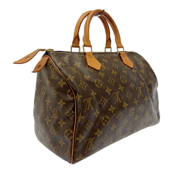 203730 2 Louis Vuitton Monogram Speedy 30 Boston Bag Brown