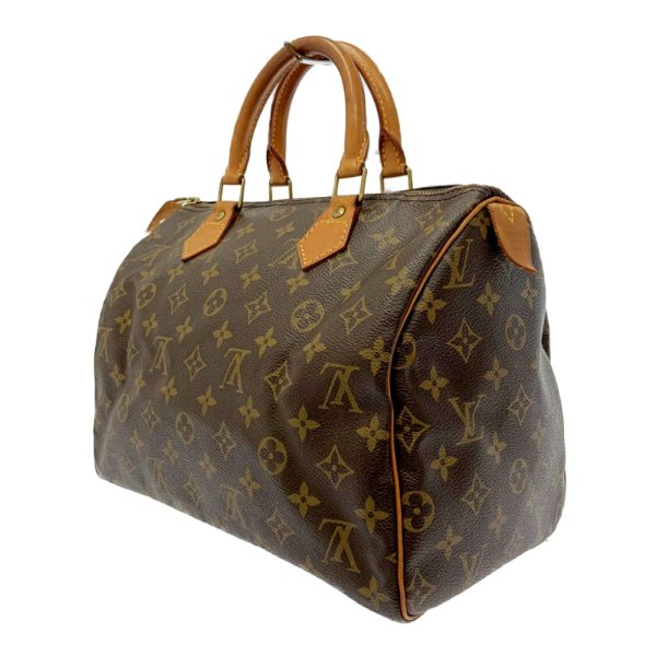 203730 3 Louis Vuitton Monogram Speedy 30 Boston Bag Brown