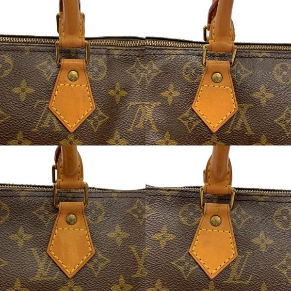 203730 5 Louis Vuitton Monogram Speedy 30 Boston Bag Brown