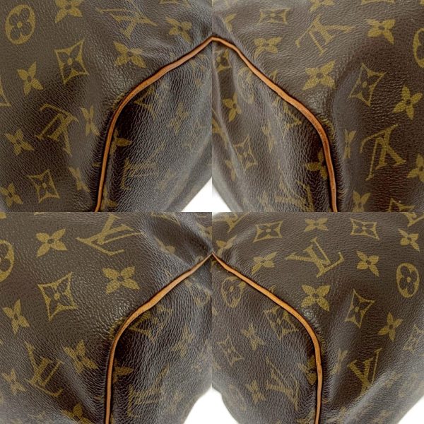 203730 6 Louis Vuitton Monogram Speedy 30 Boston Bag Brown