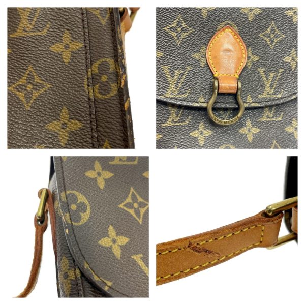 203760 8 Louis Vuitton Monogram Saint Cloud MM Shoulder Bag Brown