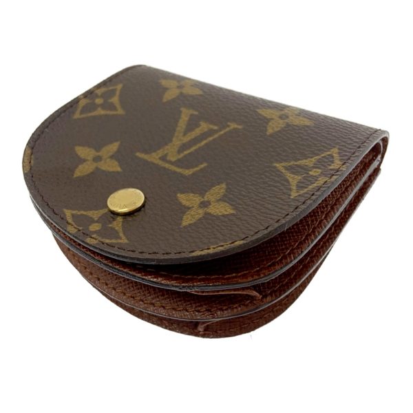 203865 2 Louis Vuitton Monogram Portomone Guzet Coin Case Brown