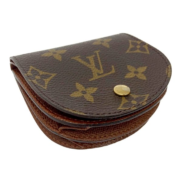 203865 3 Louis Vuitton Monogram Portomone Guzet Coin Case Brown