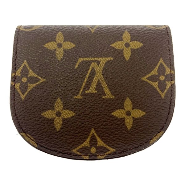 203865 4 Louis Vuitton Monogram Portomone Guzet Coin Case Brown