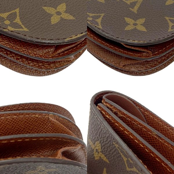 203865 7 Louis Vuitton Monogram Portomone Guzet Coin Case Brown