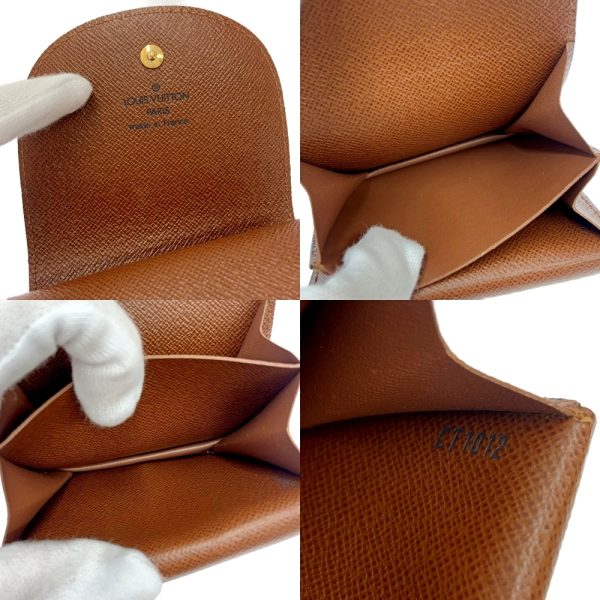 203865 8 Louis Vuitton Monogram Portomone Guzet Coin Case Brown