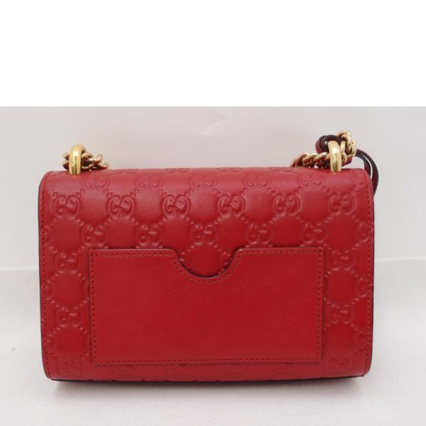 20411 2 Gucci Guccishima Padlock Chain Shoulder Bag Red