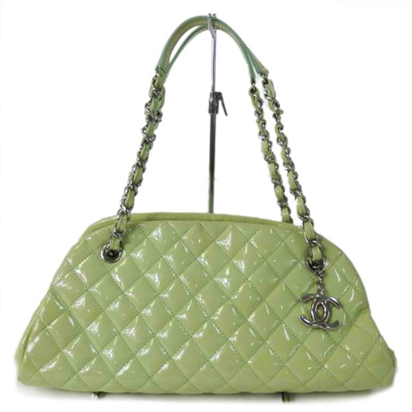 20466 1 Chanel Cocomark Enamel Chain Bag Green