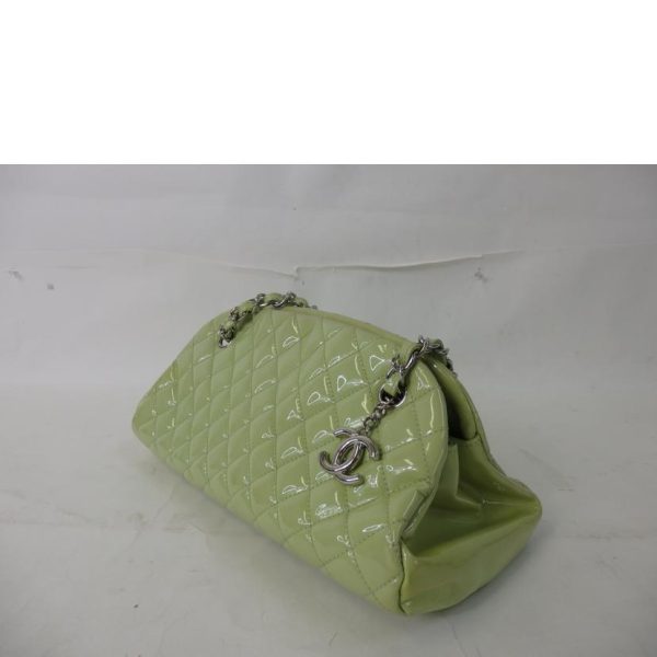 20466 3 Chanel Cocomark Enamel Chain Bag Green