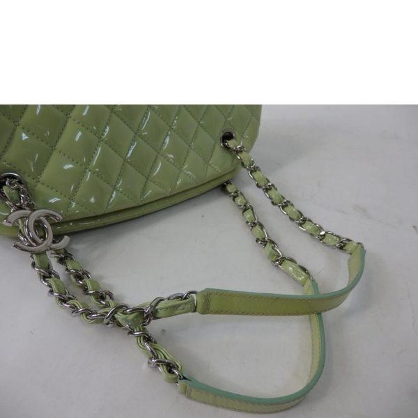 20466 5 Chanel Cocomark Enamel Chain Bag Green