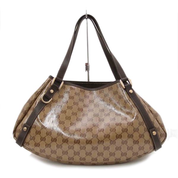 20475 1 Gucci Abby GG Crystal Tote Bag Brown