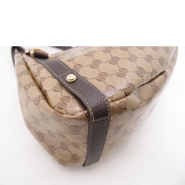 20475 6 Gucci Abby GG Crystal Tote Bag Brown