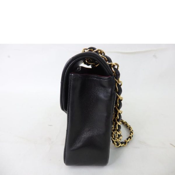 20589 8 Chanel Cocomark W Chain V Stitch Bag Black