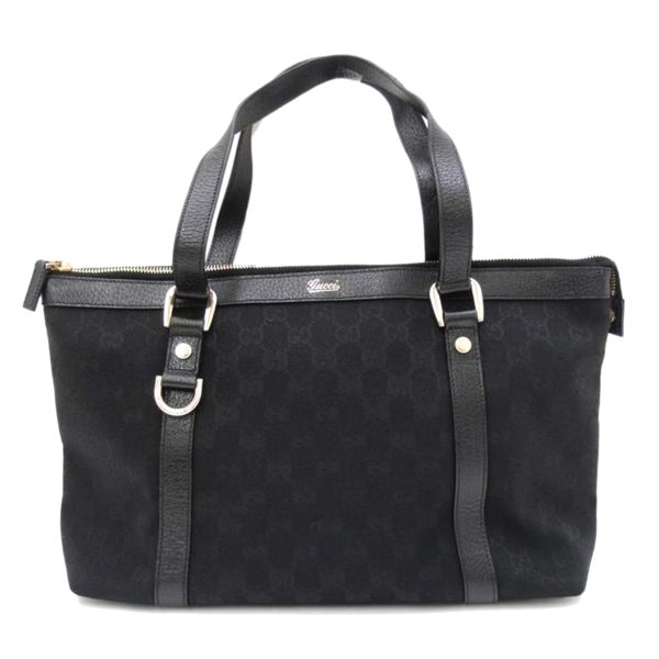 20649 1 Gucci GG Canvas Tote Bag Black