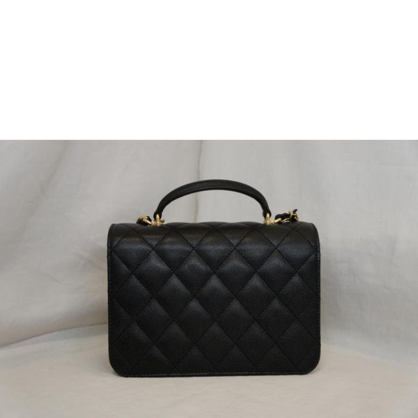 20649 2 Chanel Matelassé Caviar Skin Top Handle 2WAY Bag