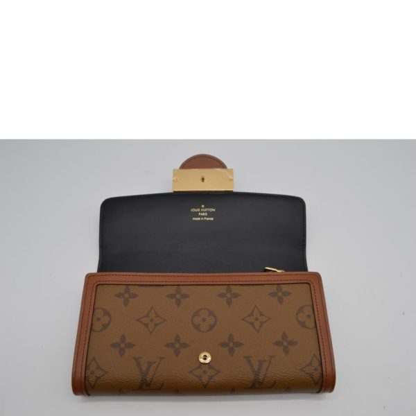 20663 4 Louis Vuitton Sarah Monogram Reverse Wallet Brown