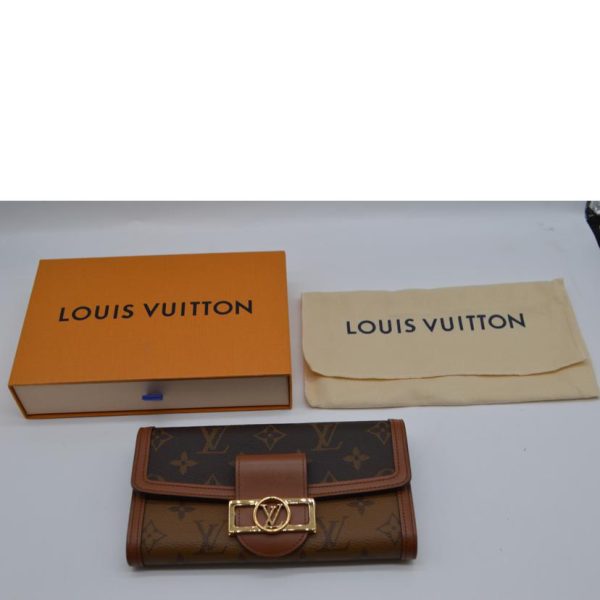 20663 8 Louis Vuitton Sarah Monogram Reverse Wallet Brown