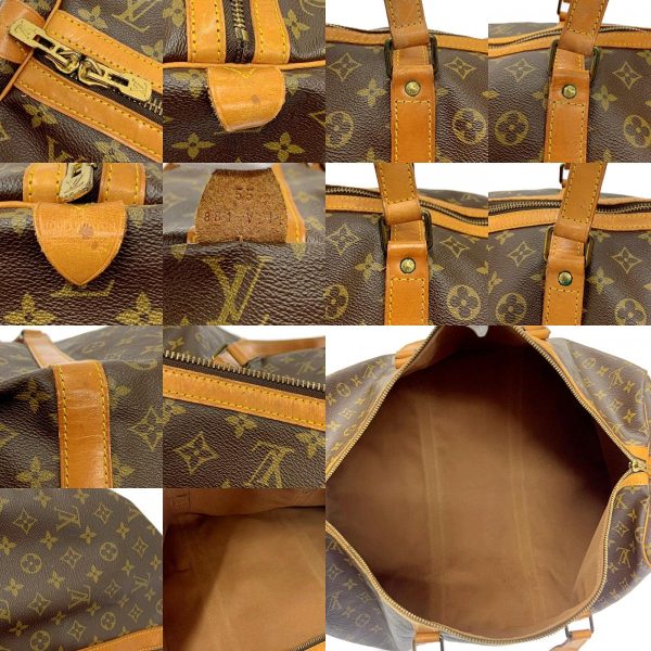 207024 10 c Louis Vuitton Monogram Saxophone 55 Boston Bag Brown