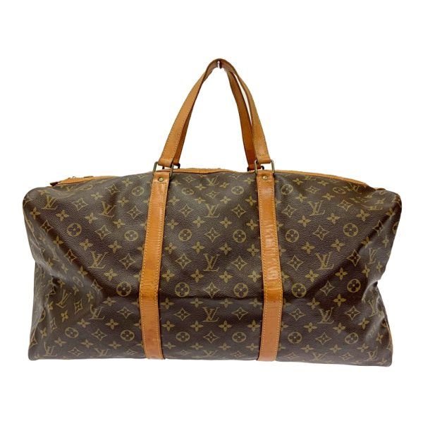 207024 4 Louis Vuitton Monogram Saxophone 55 Boston Bag Brown