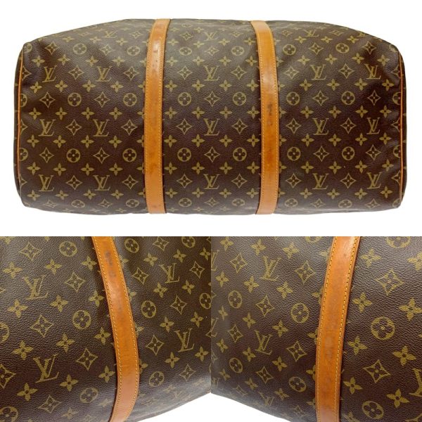 207024 5 Louis Vuitton Monogram Saxophone 55 Boston Bag Brown