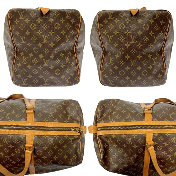 207024 6 Louis Vuitton Monogram Saxophone 55 Boston Bag Brown