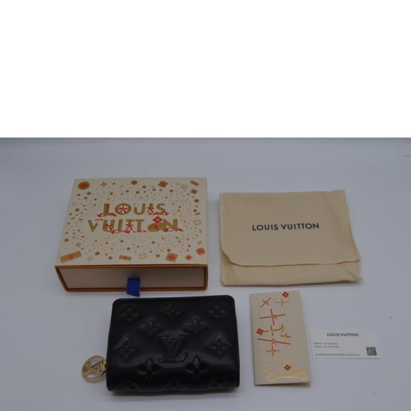 20762 7 Louis Vuitton Roux Wallet Monogram Emboss Noir Black