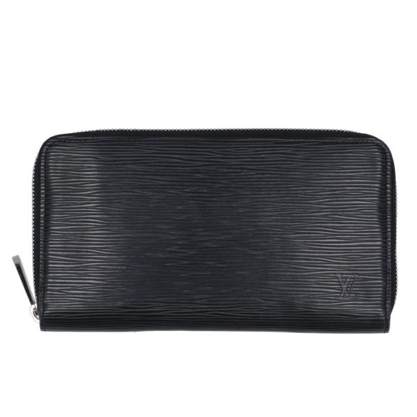 20770 1 Louis Vuitton Zippy Organizer Epi Wallet Noir Black