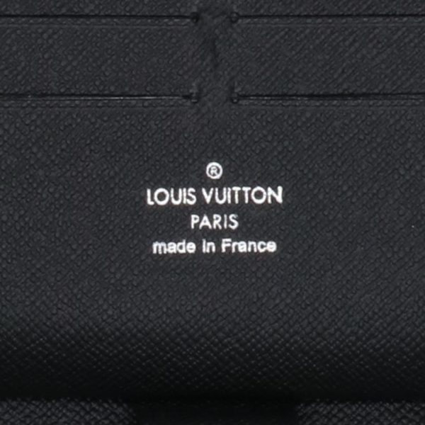 20770 5 Louis Vuitton Zippy Organizer Epi Wallet Noir Black