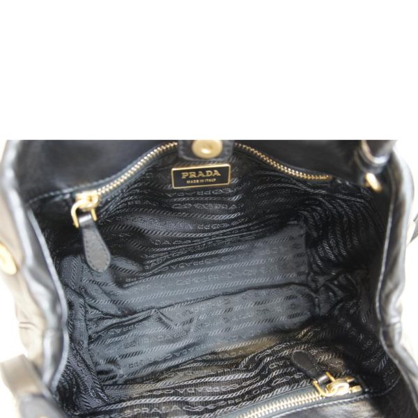 20810 5 PRADA Prada Nappa Leather 2 Way Handbag Black