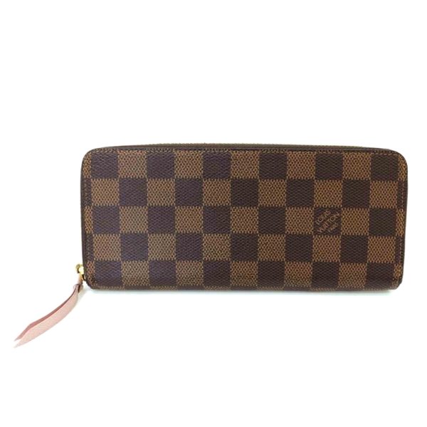 20916 1 Louis Vuitton Portefeuil Clemence Damier Wallet Rose Ballerine